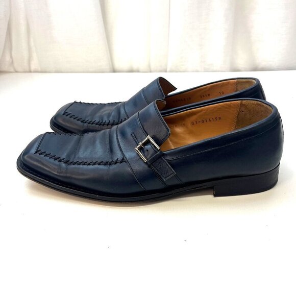 Mezlan Leather Loafers Slip On Men's Size 10M Blue Color Sharp Professional - Picture 4 of 13